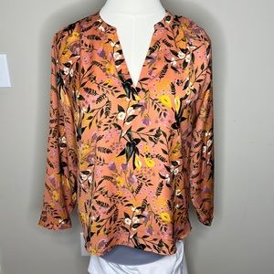 Ava & Viv Fall Print Blouse 2X